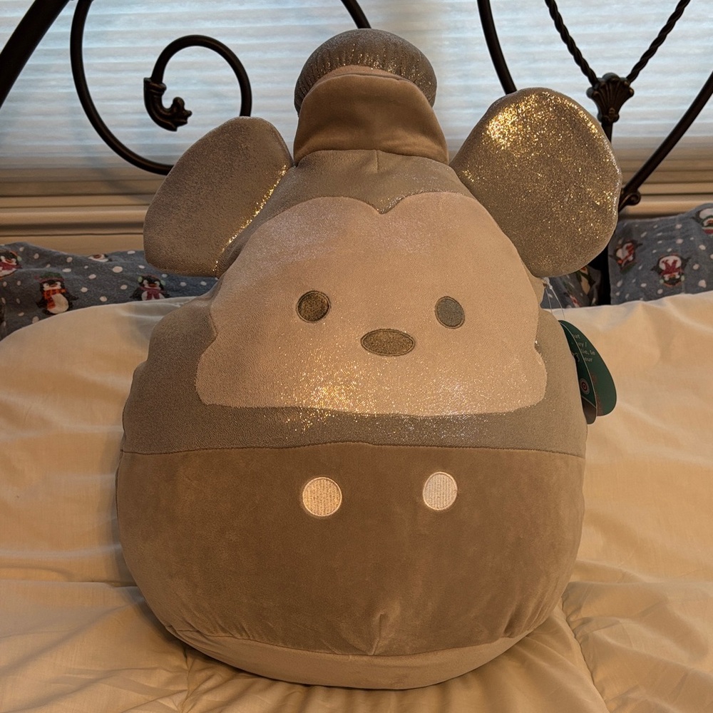 Disney Squishmallows Plush with Shimmering Silver